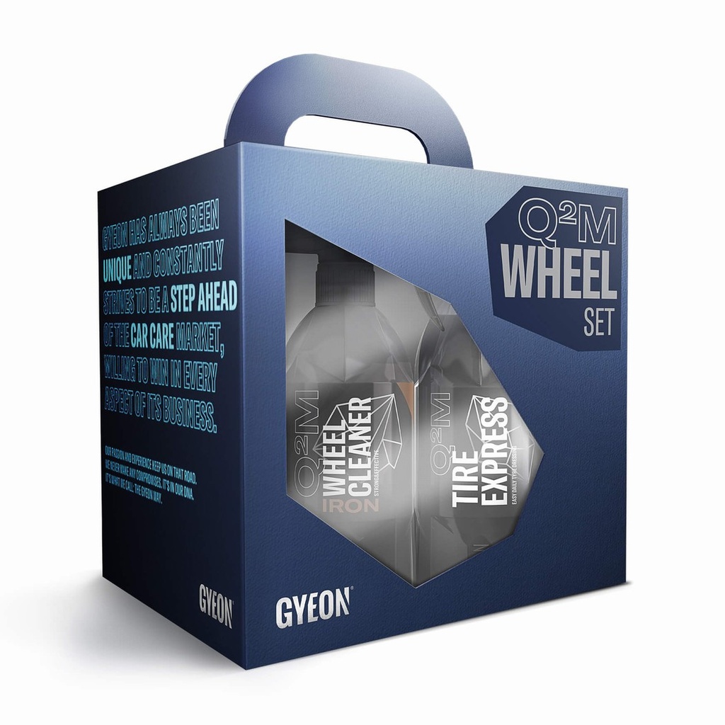 Bộ sản phẩm chăm sóc xe Q²M Wheel Set - Bundle Box + Q²M TireCleaner 80 ml